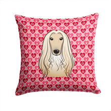 Load image into Gallery viewer, Afghan Hound Hearts Throw Pillow - 14x14 Decorative Pillow – Art for Your Home &amp; Patio BB5314PW1414