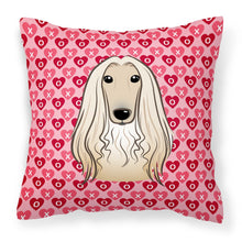 Load image into Gallery viewer, Afghan Hound Hearts Fabric Decorative Pillow BB5314PW1818