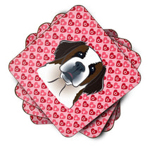 Load image into Gallery viewer, Saint Bernard Hearts Foam Coaster  BB5316FC