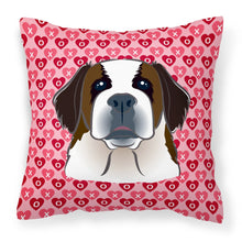 Load image into Gallery viewer, Saint Bernard Hearts Fabric Decorative Pillow BB5316PW1818