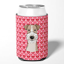 Load image into Gallery viewer, Wire Haired Fox Terrier Hearts Can or Bottle Hugger BB5317CC