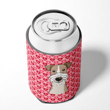 Load image into Gallery viewer, Wire Haired Fox Terrier Hearts Can or Bottle Hugger BB5317CC