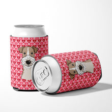 Load image into Gallery viewer, Wire Haired Fox Terrier Hearts Can or Bottle Hugger BB5317CC