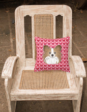 Load image into Gallery viewer, Papillon Hearts Fabric Decorative Pillow BB5318PW1818
