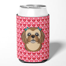 Load image into Gallery viewer, Chocolate Brown Shih Tzu Hearts Can or Bottle Hugger BB5319CC