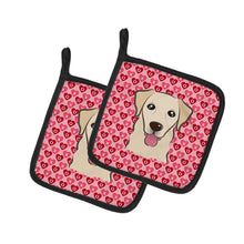 Load image into Gallery viewer, Golden Retriever Hearts Pot Holders - Set of 2 - Heat-Resistant Kitchen Essentials BB5322PTHD