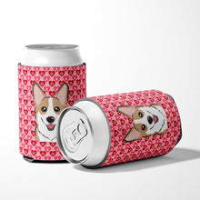 Load image into Gallery viewer, Sable Corgi Hearts Can or Bottle Hugger BB5323CC