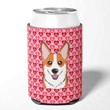 Load image into Gallery viewer, Red Corgi Hearts Can or Bottle Hugger BB5324CC