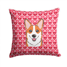Load image into Gallery viewer, Red Corgi Hearts Throw Pillow - 14x14 Decorative Pillow – Art for Your Home &amp; Patio BB5324PW1414
