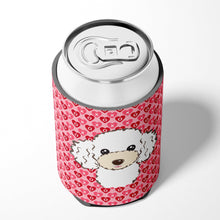 Load image into Gallery viewer, White Poodle Hearts Can or Bottle Hugger BB5327CC