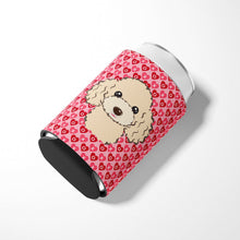 Load image into Gallery viewer, Buff Poodle Hearts Can or Bottle Hugger BB5328CC