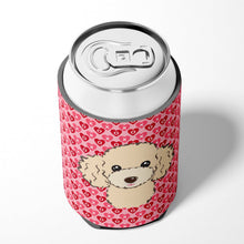 Load image into Gallery viewer, Buff Poodle Hearts Can or Bottle Hugger BB5328CC