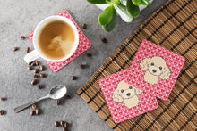 Load image into Gallery viewer, Buff Poodle Hearts Foam Coaster  BB5328FC