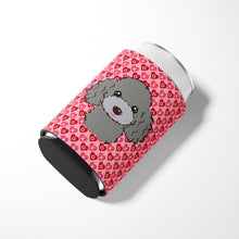 Load image into Gallery viewer, Silver Gray Poodle Hearts Can or Bottle Hugger BB5329CC