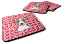 Load image into Gallery viewer, Jack Russell Terrier Hearts Foam Coaster  BB5330FC