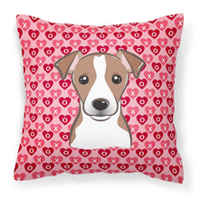 Load image into Gallery viewer, Jack Russell Terrier Hearts Fabric Decorative Pillow BB5330PW1818
