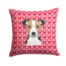 Load image into Gallery viewer, Jack Russell Terrier Hearts Throw Pillow - 14x14 Decorative Pillow – Art for Your Home &amp; Patio BB5331PW1414