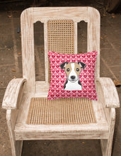 Load image into Gallery viewer, Jack Russell Terrier Hearts Fabric Decorative Pillow BB5331PW1818