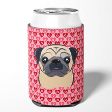 Load image into Gallery viewer, Fawn Pug Hearts Can or Bottle Hugger BB5332CC