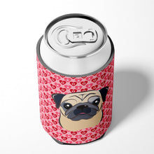 Load image into Gallery viewer, Fawn Pug Hearts Can or Bottle Hugger BB5332CC