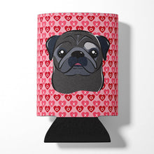 Load image into Gallery viewer, Black Pug Hearts Can or Bottle Hugger BB5333CC