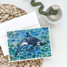 Load image into Gallery viewer, Killer Whale Orca #2 Greeting Cards -  Blank Note Cards – 8-Pack of Artist-Designed Cards with Envelopes