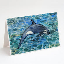 Load image into Gallery viewer, Killer Whale Orca #2 Greeting Cards -  Blank Note Cards – 8-Pack of Artist-Designed Cards with Envelopes