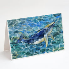 Load image into Gallery viewer, Humpback Whale Greeting Cards -  Blank Note Cards – 8-Pack of Artist-Designed Cards with Envelopes