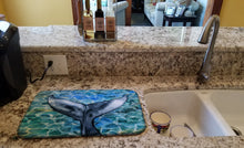 Load image into Gallery viewer, Whale Tail Dish Drying Mat – Absorbent, Artistic Kitchen Essentials BB5337DDM