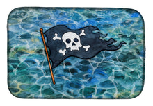 Load image into Gallery viewer, Pirate Flag Dish Drying Mat – Absorbent, Artistic Kitchen Essentials BB5342DDM