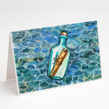 Load image into Gallery viewer, Message in a Bottle Greeting Cards -  Blank Note Cards – 8-Pack of Artist-Designed Cards with Envelopes
