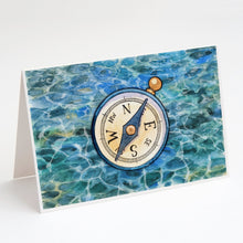 Load image into Gallery viewer, Compass Greeting Cards -  Blank Note Cards – 8-Pack of Artist-Designed Cards with Envelopes