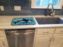 Load image into Gallery viewer, Killer Whale Orca Dish Drying Mat – Absorbent, Artistic Kitchen Essentials BB5348DDM