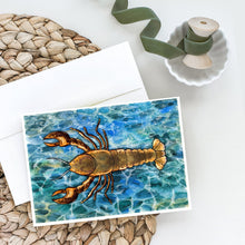 Load image into Gallery viewer, Lobster Greeting Cards -  Blank Note Cards – 8-Pack of Artist-Designed Cards with Envelopes