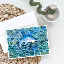 Load image into Gallery viewer, Shark Greeting Cards -  Blank Note Cards – 8-Pack of Artist-Designed Cards with Envelopes