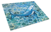 Load image into Gallery viewer, Humpback Whale Glass Cutting Boards – Durable, Decorative Kitchen Art Large BB5353LCB