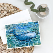 Load image into Gallery viewer, Sperm Whale Cachalot Greeting Cards -  Blank Note Cards – 8-Pack of Artist-Designed Cards with Envelopes
