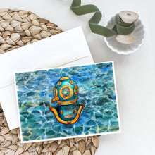 Load image into Gallery viewer, Deep Sea Diving Helmet Greeting Cards -  Blank Note Cards – 8-Pack of Artist-Designed Cards with Envelopes