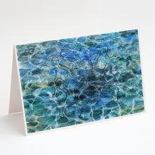 Load image into Gallery viewer, Octopus Under water Greeting Cards -  Blank Note Cards – 8-Pack of Artist-Designed Cards with Envelopes
