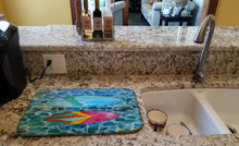 Load image into Gallery viewer, Surf Boards on the Water Dish Drying Mat – Absorbent, Artistic Kitchen Essentials BB5366DDM