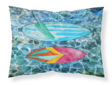 Load image into Gallery viewer, Surf Boards on the Water Fabric Standard Pillowcase – Artistic Decorative Front, White Back BB5366PILLOWCASE