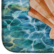 Load image into Gallery viewer, Scallop Shell and Water Dish Drying Mat – Absorbent, Artistic Kitchen Essentials BB5367DDM