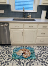 Load image into Gallery viewer, Sea Shell and Water Machine Washable Memory Foam Mat BB5368RUG
