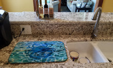 Load image into Gallery viewer, Blue Crab Under Water Dish Drying Mat – Absorbent, Artistic Kitchen Essentials BB5369DDM