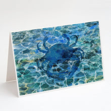 Load image into Gallery viewer, Blue Crab Under Water Greeting Cards -  Blank Note Cards – 8-Pack of Artist-Designed Cards with Envelopes