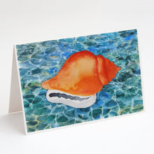 Load image into Gallery viewer, Sea Shell Greeting Cards -  Blank Note Cards – 8-Pack of Artist-Designed Cards with Envelopes