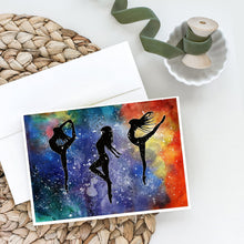 Load image into Gallery viewer, Dancers Greeting Cards -  Blank Note Cards – 8-Pack of Artist-Designed Cards with Envelopes