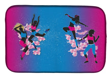 Load image into Gallery viewer, Hip Hop in Pink Blue Dish Drying Mat – Absorbent, Artistic Kitchen Essentials BB5373DDM