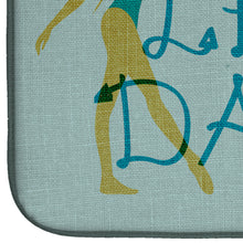 Load image into Gallery viewer, Let's Dance Linen Teal Dish Drying Mat – Absorbent, Artistic Kitchen Essentials BB5374DDM