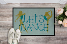 Load image into Gallery viewer, Let's Dance Linen Teal Doormat - 24x36 Decorative Floor Mat – Indoor/Outdoor Rug with Artistic Flair BB5374JMAT